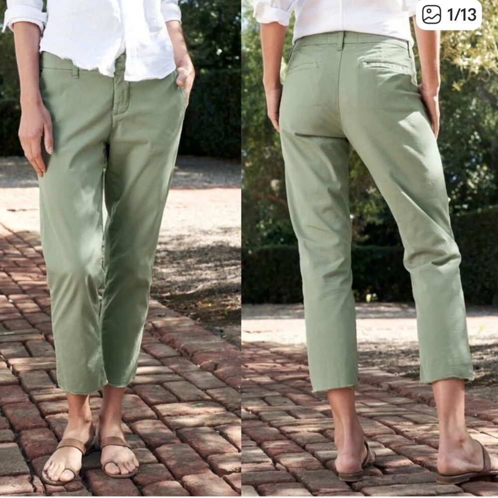 New Frank &‎ Eileen Sage Green Ankle Pants Sz 00